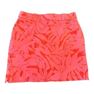 Rafaella Womens Skort stretch Pink Palm High Low Small Pre-owned.